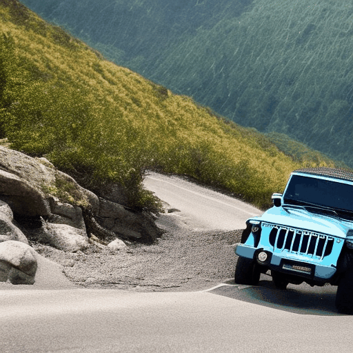 峠を走るJeep 峠を走るJeep