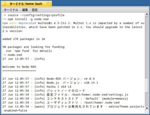 Node-REDの実行