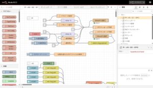 Node-RED画面を開いたところ