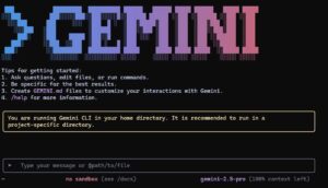 Gemini CLI画面