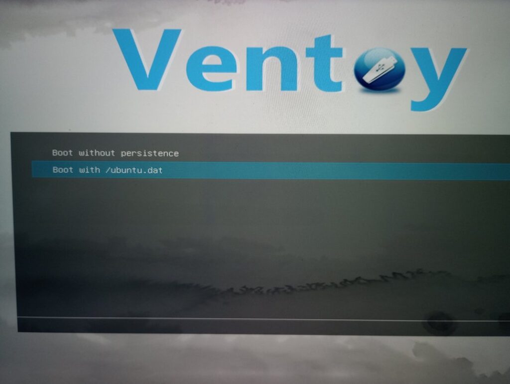 永続化ファイルを選択